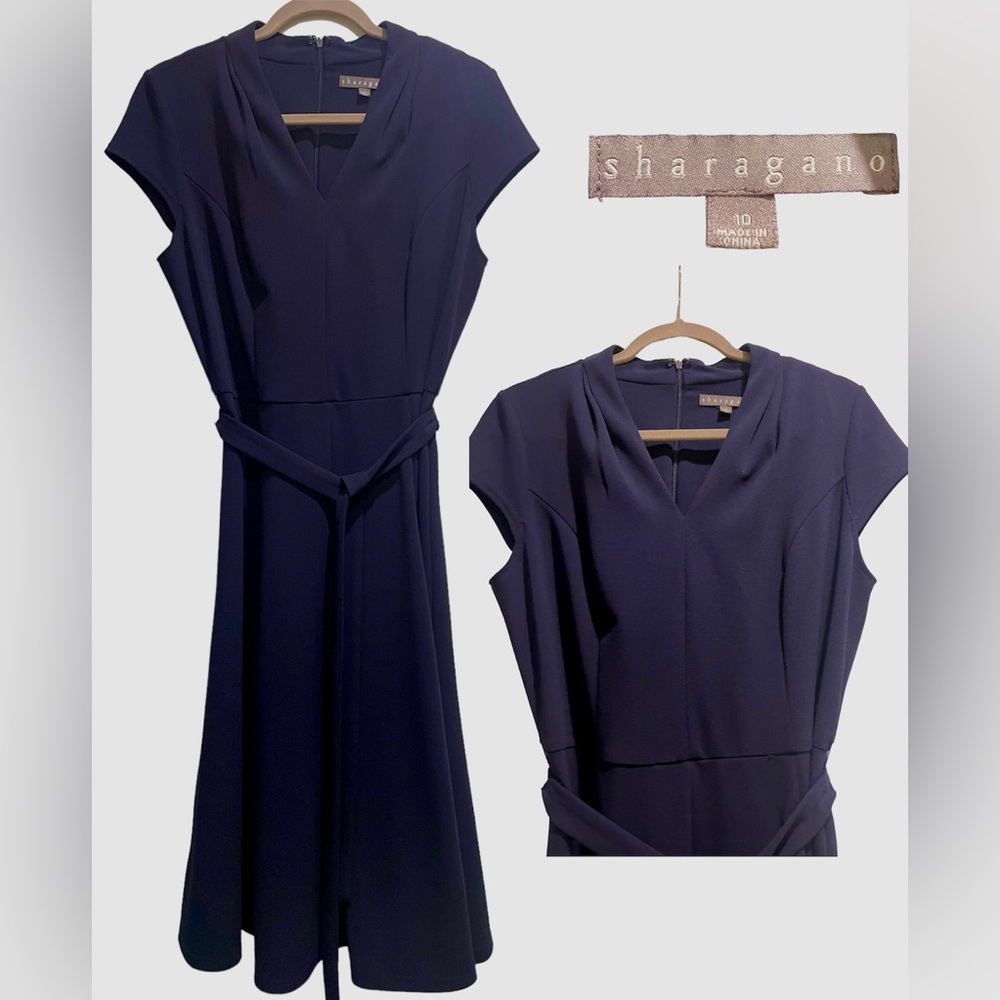 Navy business casual dress, Size 10, Sharagano